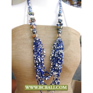 Colorfull Beads Cute Design Necklace Long Braided